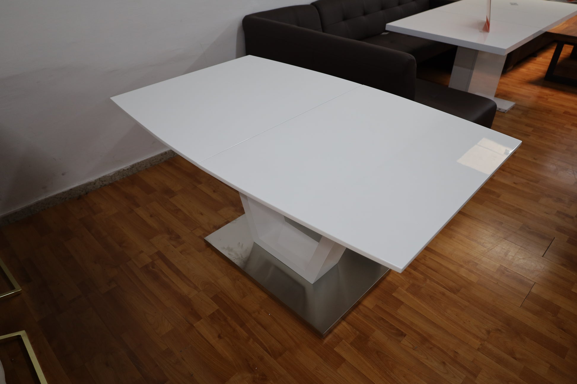 Esstisch Tisch + Hochglanz weiß möbel-outlet-24 Ausziehbar NICOLO + MCA + –